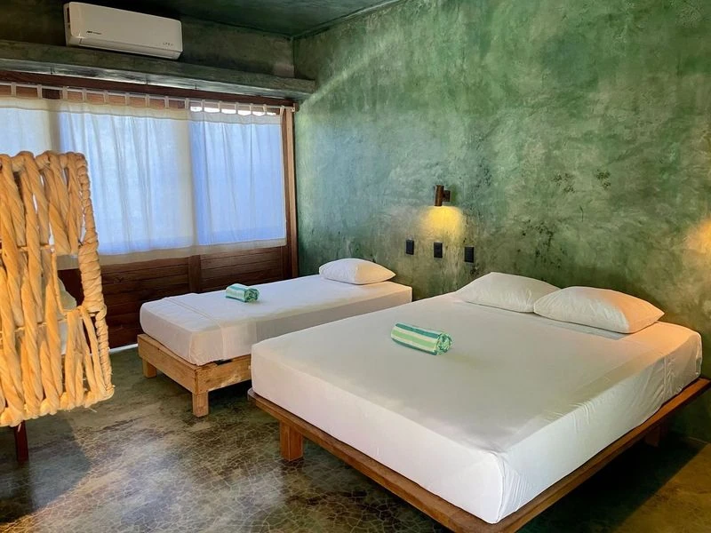 Interior of a room at Cocos Hotel Zipolite