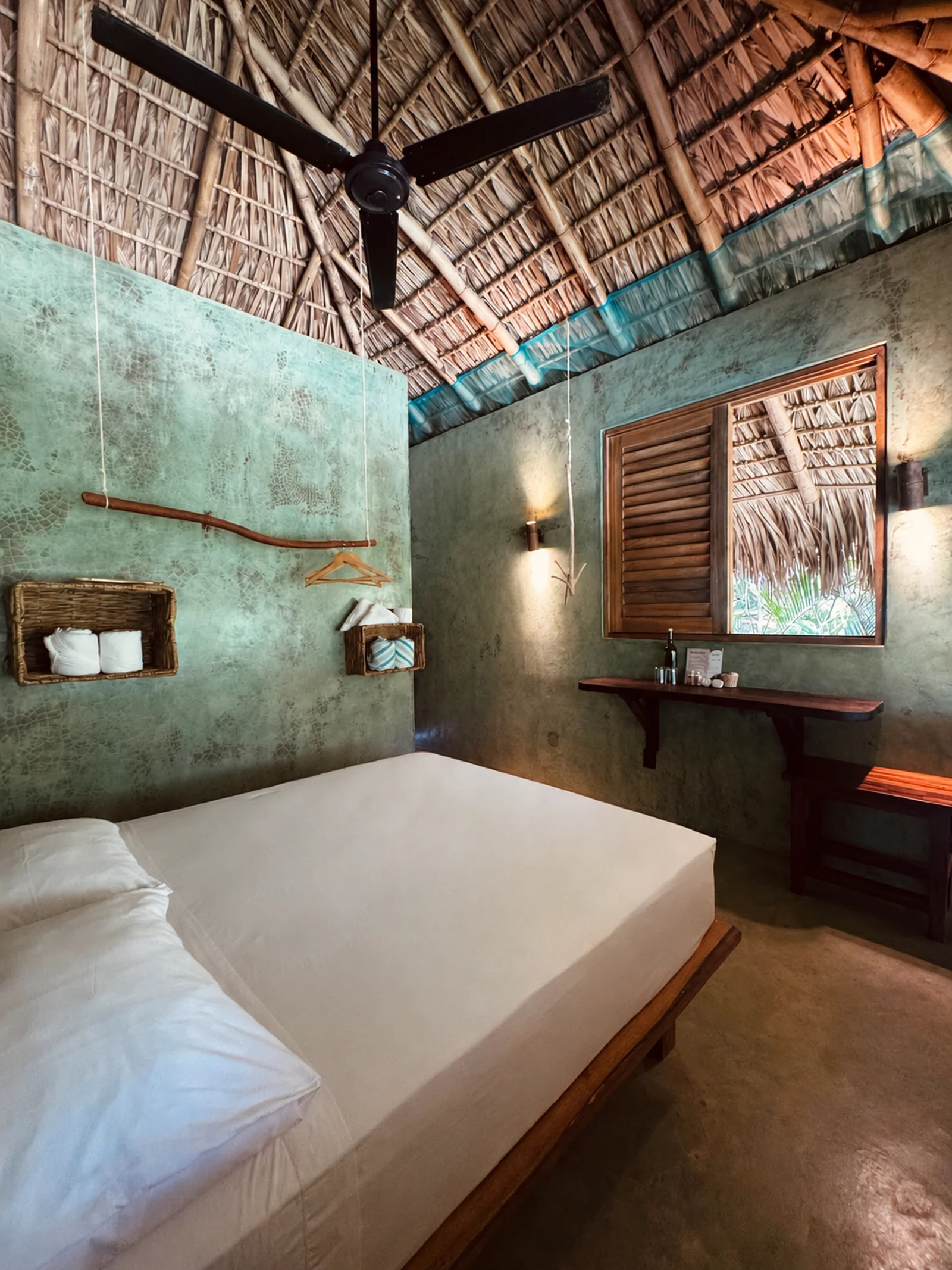 Interior of a room at Cocos Hotel Zipolite